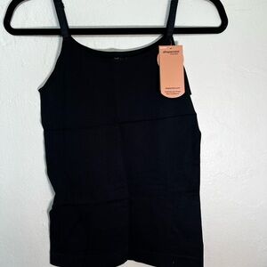 Shapermint Black Fitted Sleeveless Camisole Top